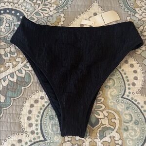 Abercrombie & Fitch High-Leg Cheeky Classic Black Swim Bottom NWT